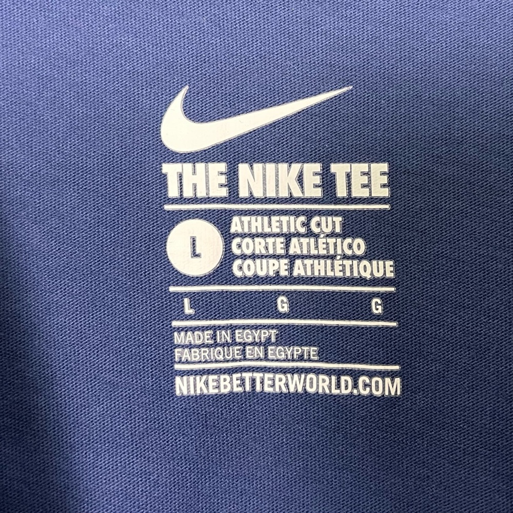 Nike Navy France 🇫🇷 National Team FFF Crest Blue Rooster Graphic Tee Size Large - Picture 2 of 9
